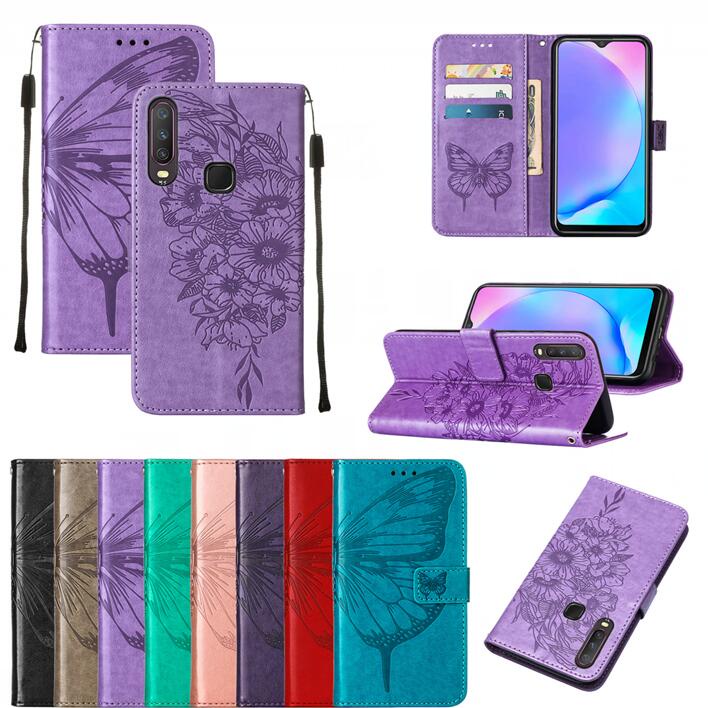 ผีเสื้อหนังสําหรับ Tecno POP 5C 6 A23 Pro Spark 8C 9 Go 2022 POVA NEO 2 4 Pro LG8N LG6N LG7N ปลอกนูน