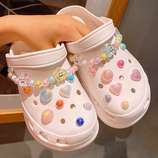 CROCS เครื่องประดับ จี้รูปหมี และหัวใจ เนื้อแมตต์ สีแคนดี้ แฟชั่นสําหรับผู้หญิง