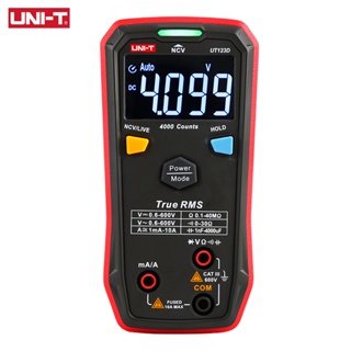 UNI-T UT123D   Mini Digital Multimeter มัลติมิเตอร์ดิจิทัล ขนาดเล็ก AC DC แรงดันไฟฟ้า AC DC เครื่องทดสอบกระแสไฟฟ้า ความต้านทานอุณหภูมิ เครื่องทดสอบไฟฟ้า NCV จอแสดงผล EBTN