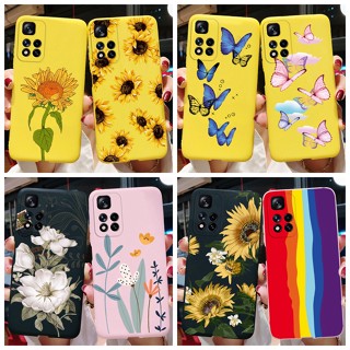 เคสโทรศัพท์ซิลิโคน TPU แบบนิ่ม ลายดอกทานตะวัน ดอกเดซี่ สีแคนดี้ สําหรับ Xiaomi Redmi Note 11 Pro Plus 5G