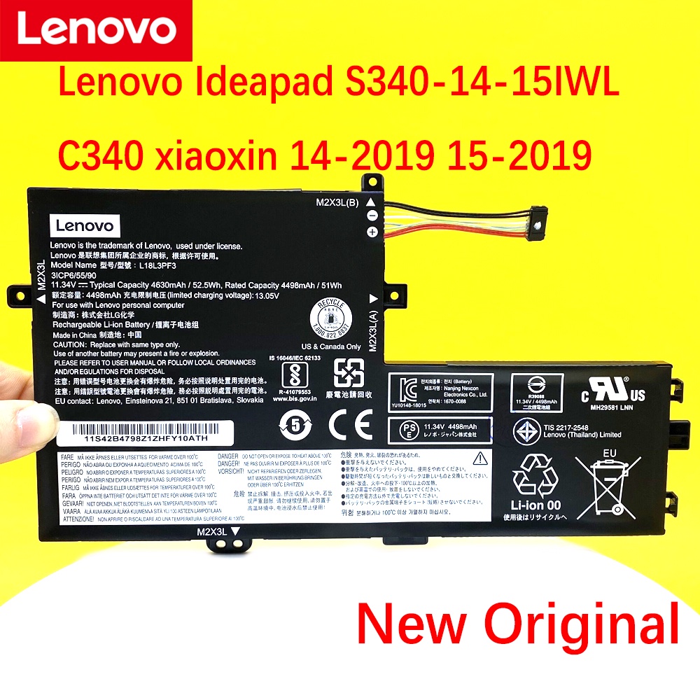 ใหม่แบตเตอรี่แล็ปท็อปสำหรับ Lenovo Ideapad S340-15 S540-15 L340-15IWL/15API/17API V155-15API L18L3PF
