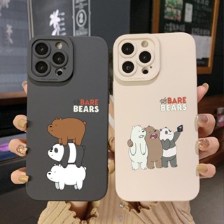 เคสโทรศัพท์มือถือ ขอบสี่เหลี่ยม ลาย We Bare Bears สําหรับ Realme C21 C30 C30S C33 C20 Narzo 50A Prime