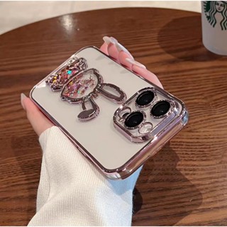 เคสซิลิโคน TPU ลายกระต่ายน่ารัก ป้องกันเลนส์กล้อง กันกระแทก สําหรับ iPhone 14 promax iPhone 13 11 12 promax 14 Plus