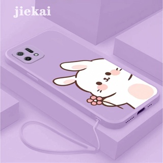 เคสโทรศัพท์มือถือ ซิลิโคน กันกระแทก ลายการ์ตูนกระต่าย ดอกคําฝอยน่ารัก สําหรับ OPPO A16k A16e