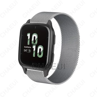 สายนาฬิกาข้อมือ สแตนเลส โลหะ สําหรับ Garmin Venu Sq / Sq 2 Music
