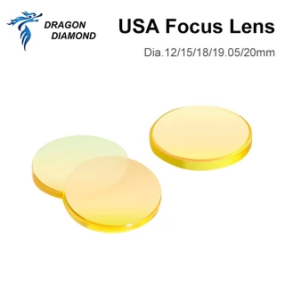 Dragon Diamond USA เลนส์โฟกัส Laser Focus Lens CVD ZnSe DIA.12 15 18 19.05 20 FL 38.1 50.8 63.5 76.2 101.6 127 มม.สําหรับ CO2 เลเซอร์แกะสลักเครื่องตัด