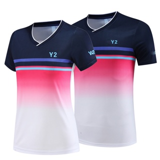 New YONEX เสื้อกีฬาแบดมินตัน แขนสั้น แบบแห้งเร็ว สําหรับผู้ชาย และผู้หญิง