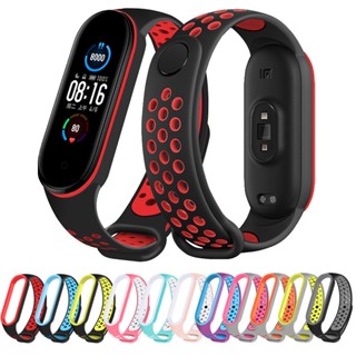 สายเปลี่ยน หลากสี สําหรับ MiBand7 3/4/5/6 Mi Band 5 Mi Band 4 3 7