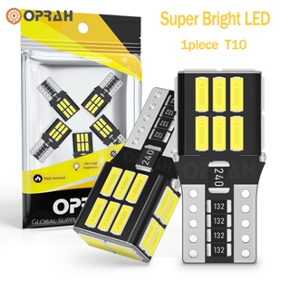 Oprah หลอดไฟ Led 24 ดวง T10 W5W 4014SMD 6000K 12V สีขาว สําหรับติดป้ายทะเบียนรถยนต์ 1 ชิ้น