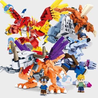 โมเดลตัวต่อเลโก้ อนิเมะ Digimon Adventure Bricks Mechanical Tyrannosaurus Rex Beast Garuru Digimon World ของเล่นสําหรับเด็ก