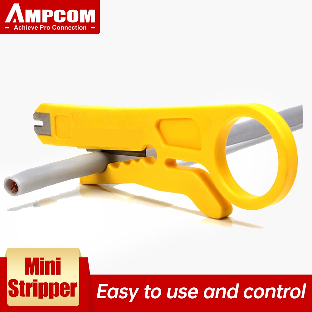 AMPCOM 3 ชิ้น ที่เครื่องกดและเครื่องตัดสายพกพาขนาดเล็ก Impact Punch Down Tool 110 Blade สำหรับสายเคเบิลเครือข่าย