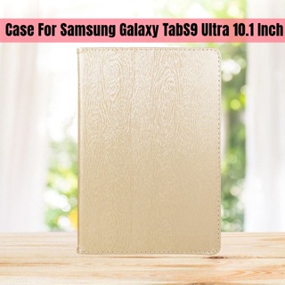 เคสแท็บเล็ตหนัง PU แบบฝาพับ บางพิเศษ พร้อมขาตั้ง สําหรับ Samsung Galaxy Tab S9 Ultra 10.1 นิ้ว