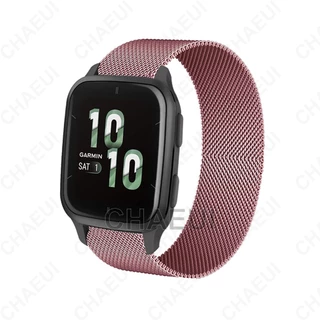 สายนาฬิกาข้อมือ สแตนเลส โลหะ สําหรับ Garmin Venu Sq / Sq 2 Music