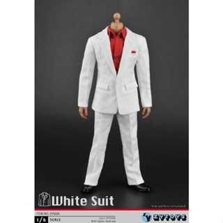 ZYTOYS ZY5006 1/6 Mens White Suit Clothes Set For 12 Soldier Figure Body