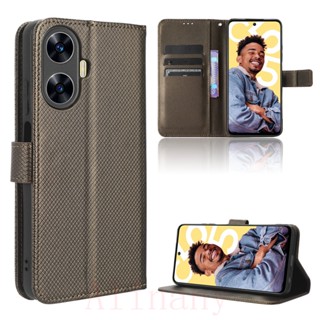 Realme C55 เคส PU Leather Case เคสโทรศัพท์ Stand Wallet Realme C55 เคสมือถือ Cover