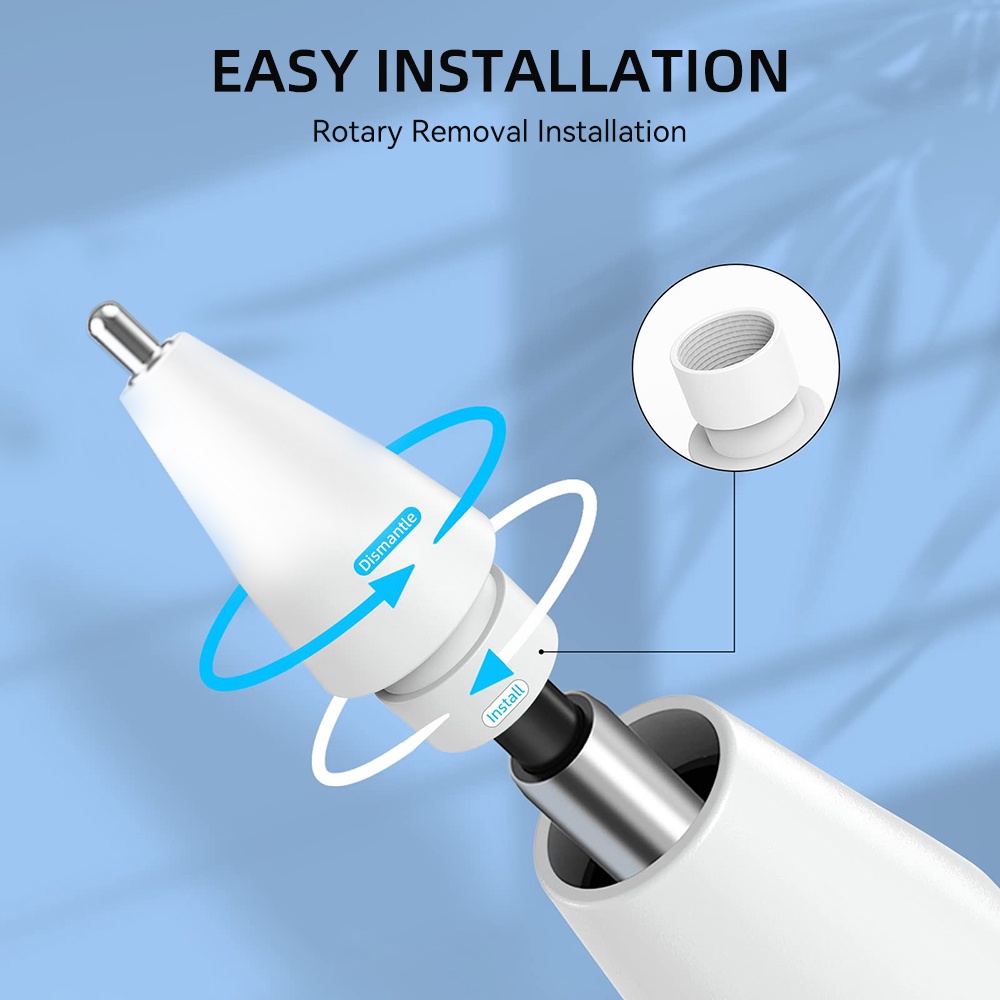 Donycase Stylus เปลี่ยน Nibs สําหรับ Apple Pencil 1st 2nd Generation USB-C Pro 2024 เปลี่ยนเคล็ดลับ 2H 2B 3.0 4.0 Soft และ Hard Double-Layered iPad Stylus Nib - รูปที่ 5