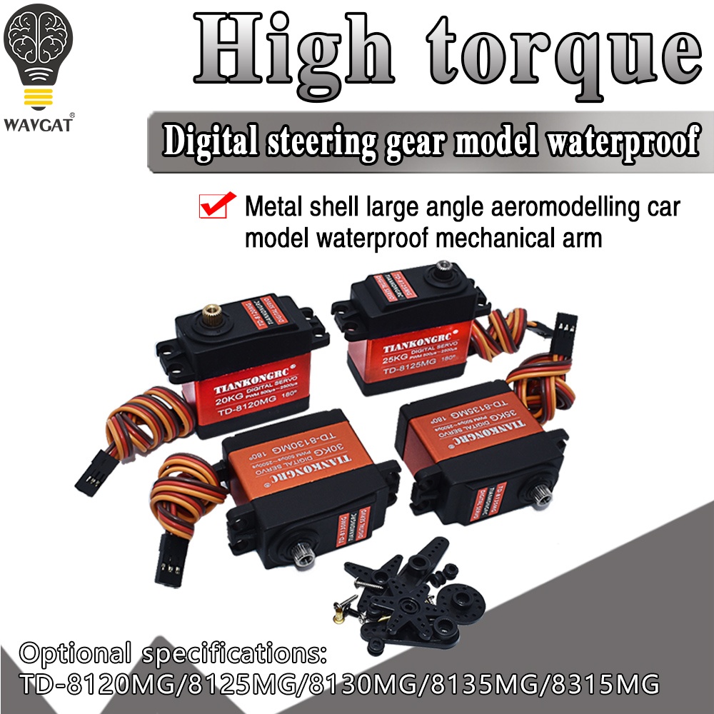 Td-8120mg TD-8125MG TD-8130MG TD-8135MG เกียร์โลหะ Digital Servo 20 กก. 25 กก. 30 กก.แรงบิด 180 มุมส