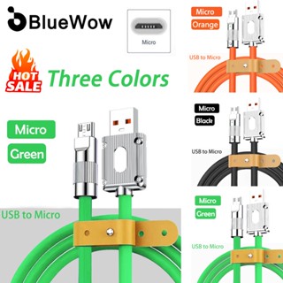 BlueWow อะแดปเตอร์สายชาร์จ Micro USB สําหรับ Samsung Android Phone Microusb Cable Wire