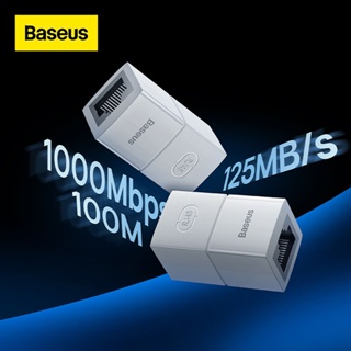 Baseus RJ45 อะแดปเตอร์เชื่อมต่อเครือข่ายอีเธอร์เน็ต Cat7 6 5e 8P8C สําหรับสายอีเธอร์เน็ต ตัวเมีย เป็นตัวเมีย