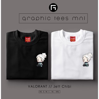 Graphic Tees MNL Valorant Jett Sitting Chibi Customized Shirt Unisex T-shirt for Women and Men_01