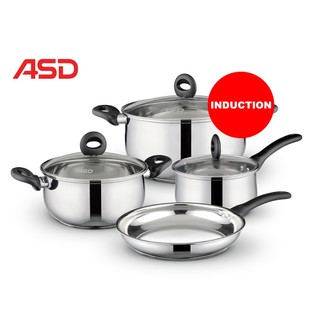 ASD Stainless Steel Induction Cookware Set 7pcs