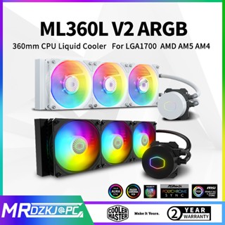 พัดลมระบายความร้อน CPU AIO ML360L V2 ARGB สีขาว สีดํา สําหรับ Intel LGA1200 1700 AMD AM5 AM4