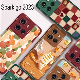 Tecno Spark go 2023 ใหม่ เคสโทรศัพท์มือถือ ซิลิโคน กันตก ลายการ์ตูนกระต่ายน่ารัก สร้างสรรค์ สีแคนดี้ สําหรับโทรศัพท์มือถือ