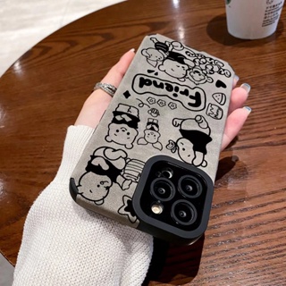 cute friend cartoon case เคส compatible for iphone 11 12 13 14 pro max 7 8 plus soft case