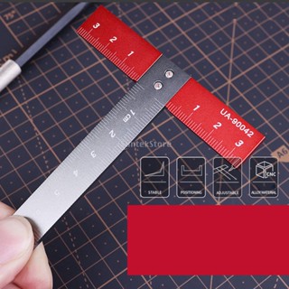 [Biubond] T Square Ruler CNC Technology Scale Ruler /Shape Positioning Ruler /Measure Tools /Aluminum Alloy UA 90042 for Model Making Tools 170Mmx85mm