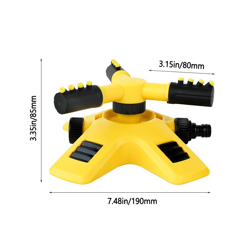 สปริงเกลอร์สวนหมุนอัตโนมัติปรับได้ 360 องศาครอบคลุมพื้นที่ขนาดใหญ่สปริงเกลอร์สนามหญ้าสำหรับพืชชลประทานเด็กเล่น - รูปที่ 7