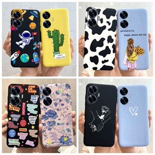 เคสโทรศัพท์มือถือ ซิลิโคนนิ่ม ผิวด้าน ลายนักบินอวกาศ สําหรับ Realme C55 4G C55 Nfc C 55