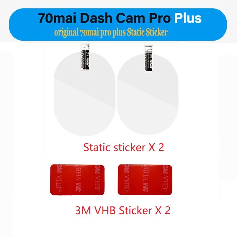 (จัดส่ง 24 ชม.) ฟิล์มสติกเกอร์ และฟิล์มกันรอย 3M สําหรับรถยนต์ 70Mai Dash Cam Pro Plus 70Mai Pro Plus Car DVR 3M 3M+ 2 ชิ้น