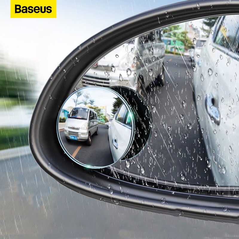 BASEUS เบส กระจกมองหลังรถยนต์ เต็ม วิสัยทัศน์ 360° Wide Anger Parking Assitant กันน้ํา (2 ชิ้น)