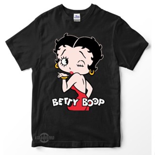 เสื้อยืด พิมพ์ลายการ์ตูนอนิเมะ BETTY BOOP 4 KISS STAND พรีเมี่ยม