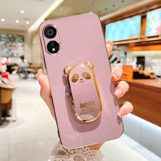 เคสโทรศัพท์ สําหรับ OPPO A57 A77S A77 A17 A17K A58 A98 A78 A16 A95 A74 4G 5G มือถือแบบนิ่ม กันกระแทก ลายแพนด้า