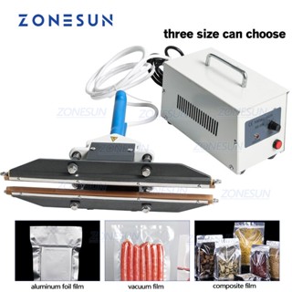 Zonesun FKR-200A เครื่องซีลถุงกระดาษคราฟท์ไฟฟ้า กว้าง 20 30 40 ซม. แบบพกพา สําหรับถุงพลาสติก คุกกี้ อาหาร โรงงาน