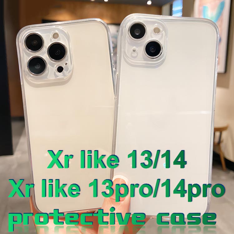 [พร้อมส่ง] เคสซิลิโคนใส ป้องกัน 360 องศา สําหรับ DIY iP XR to 13 Pro XR to 14 Pro XR to 13 XR to 13 Pro
