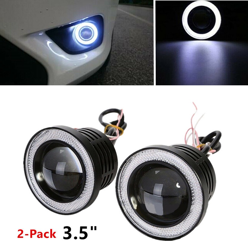 1* 3.5 "แองเจิลตา นํา ไฟตัดหมอกรถ รถเอสยูวี สากลสีขาวขับรถโคมไฟ 12โวลต์