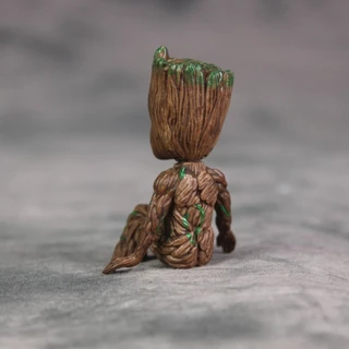 มาร์เวล ฮีโร่ Marvel โมเดลฟิกเกอร์ PVC รูปปั้นการ์ตูนอนิเมะ Groot Grout Sitting ขนาด 6 ซม. ของเล่นสําหรับเด็ก