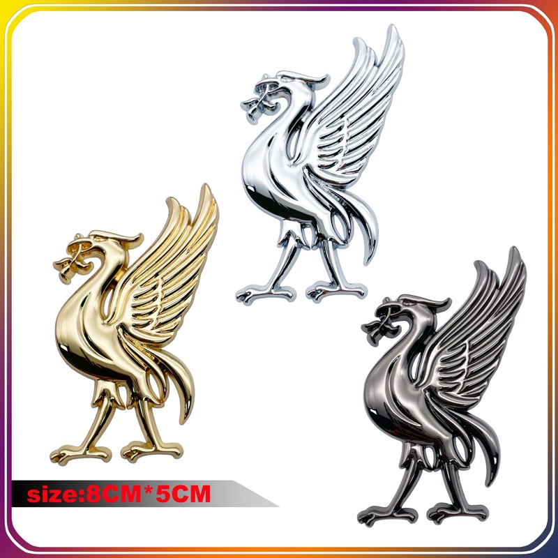 สติกเกอร์โลหะ ลายตราสัญลักษณ์ Liverpool 3D สําหรับติดตกแต่งรถยนต์ Skoda Opel Jaguar Land Rover Benz VW KIA