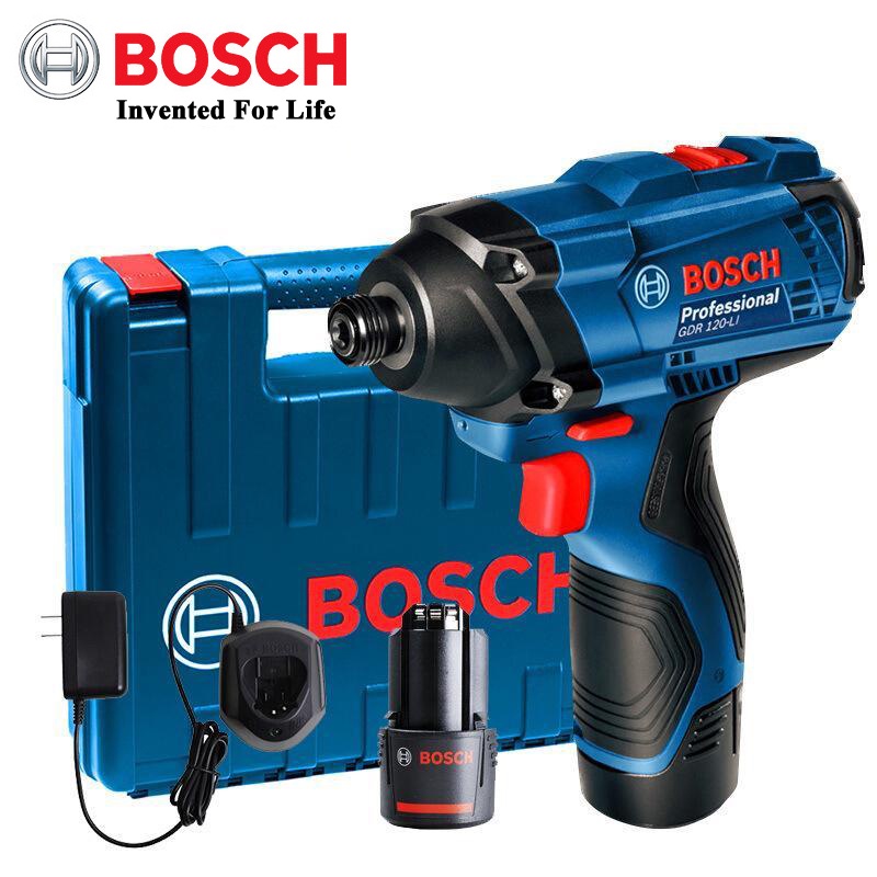 Bosch Original GDR 120-LI แบบชาร์จไร้สาย Impact Driver,100Nm ไฟฟ้าไขควงไฟฟ้าสว่านไฟฟ้า BOSCH Power Tools