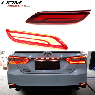 Ijdm หลอดไฟตัดหมอก ไฟเลี้ยว LED ออปติก 3D แบบเปลี่ยน สําหรับ 2018 2019 Toyota 8th Camry OEM TO 2 ชิ้น1185110 ถึง1185110 8191006070 8192006060