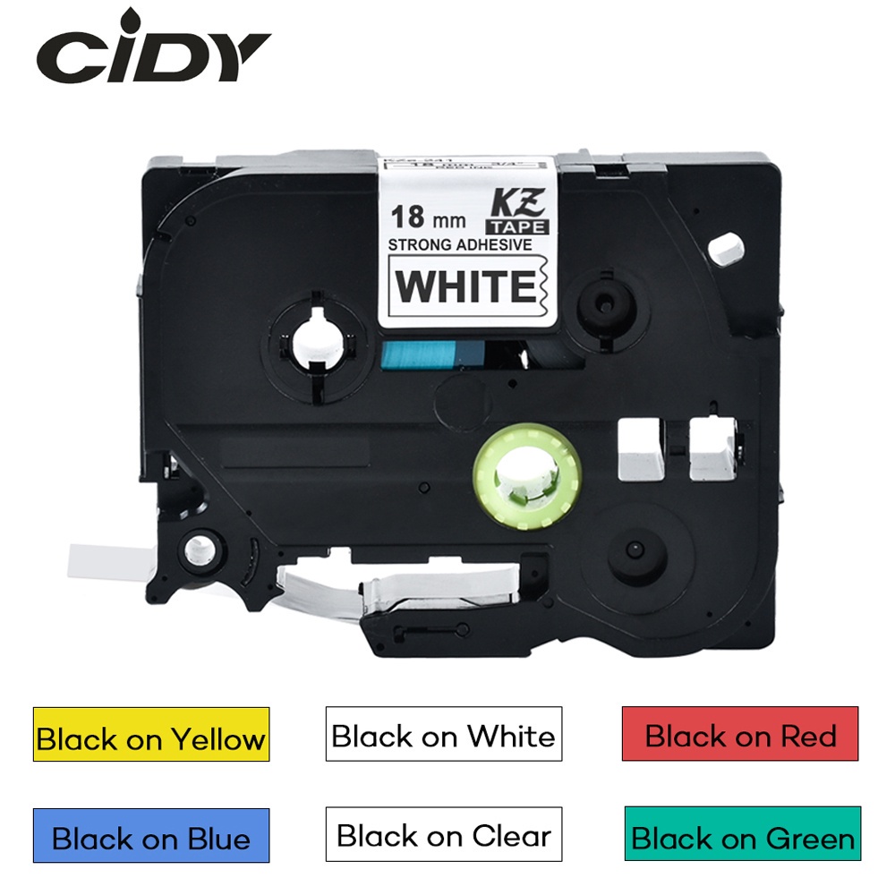 1PCS 18MM Strong กาวฉลากเทป tze-S241 tze-S141 tze-S641for Brother p-touch PT-D210 PT-1000 PT-E100 PT
