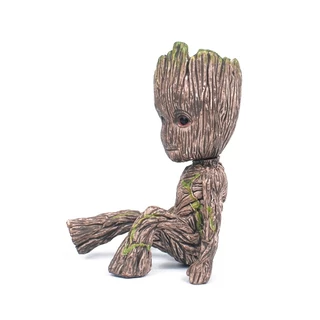 มาร์เวล ฮีโร่ Marvel โมเดลฟิกเกอร์ PVC รูปปั้นการ์ตูนอนิเมะ Groot Grout Sitting ขนาด 6 ซม. ของเล่นสําหรับเด็ก