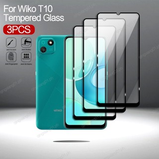 ฟิล์มกระจกนิรภัยกันรอยหน้าจอ กันรอยขีดข่วน แบบเต็มจอ สําหรับ WIKO T 10 WIKO T10 T3 3 ชิ้น