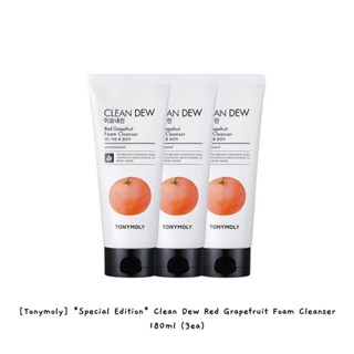 [Tonymoly] *Special Edition* Clean Dew Red Grapefruit Foam Cleanser 180ml (3ea) / k-beauty