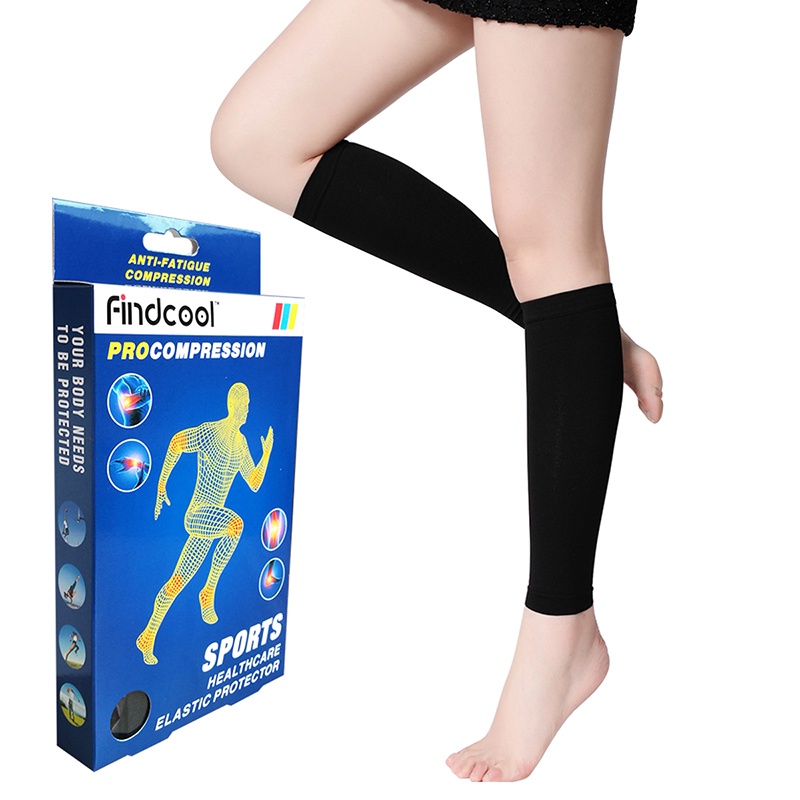 Findcool ปลอกน่องการบีบอัดปลอกขาถุงน่องสําหรับเส้นเลือดขอด