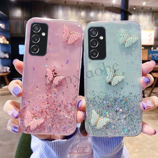 พร้อมส่ง เคสโทรศัพท์มือถือแบบนิ่ม ใส ลายผีเสื้อ ท้องฟ้ากลางคืน หรูหรา สําหรับ Samsung Galaxy A24 4G 5G