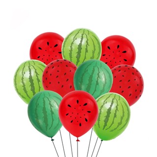 10pcs Green Watermelon Latex Balloon Hawaii Tropical Summer Party Supplies Wedding Decoration Birthday Party Decoration Balloon