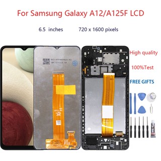 อะไหล่หน้าจอสัมผัสดิจิทัล LCD แบบเปลี่ยน สําหรับ Samsung Galaxy A12 A125F A12 A125F